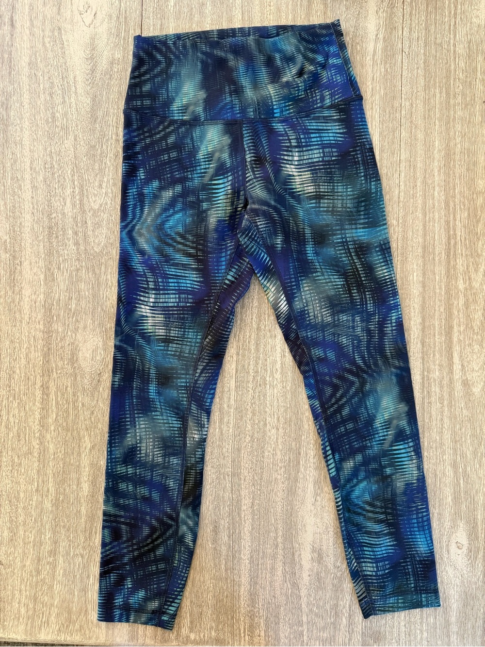 lululemon athletica Blue & Black Patterned High-Rise Leggings